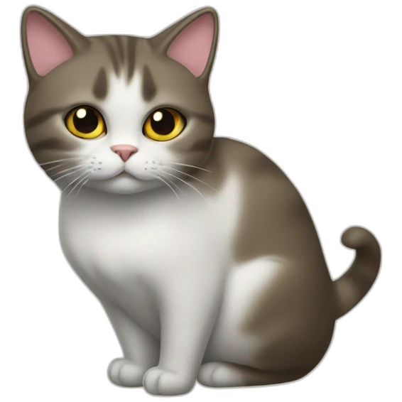 Un chat en pleine possession du crâne de la reine emoji