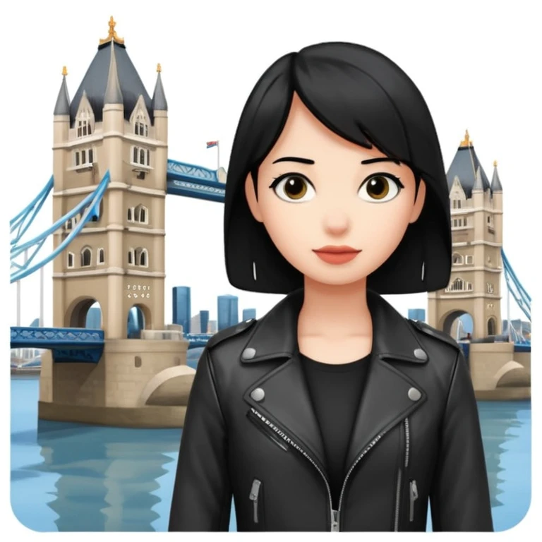 quelqu'un qui admire la vue depuis un point panoramique avec une ville avec des gratte ciel et Tower Bridge en contrebas. la personne est en hauteur et admire la vue depuis en haut
 emoji