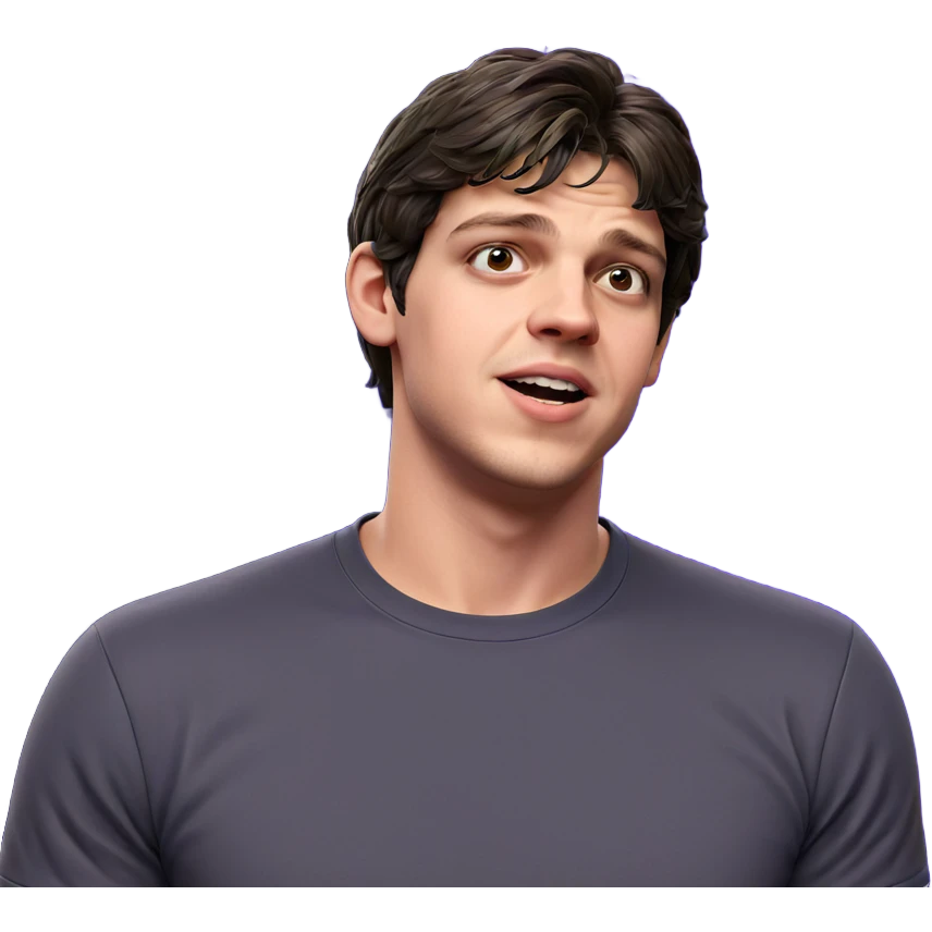 male portrait with purple background emoji