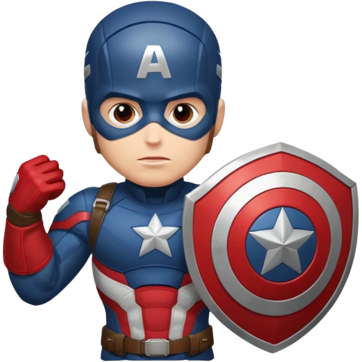Capitan america con lo scudo del Milan emoji
