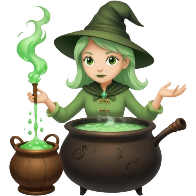 green witch cooking potion emoji