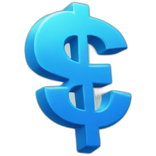 blue dollar sign emoji