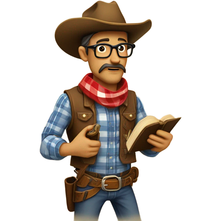Nerd cowboy emoji