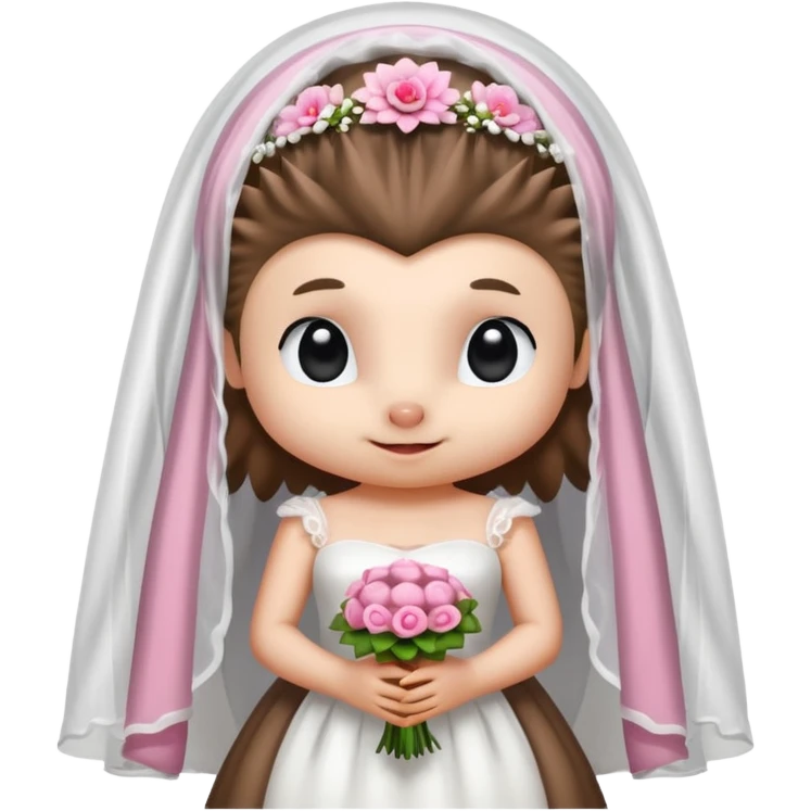 hedgehog bride emoji