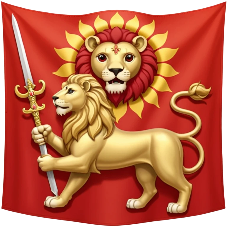 Pahlavi flag Lion Sun and Sword emoji