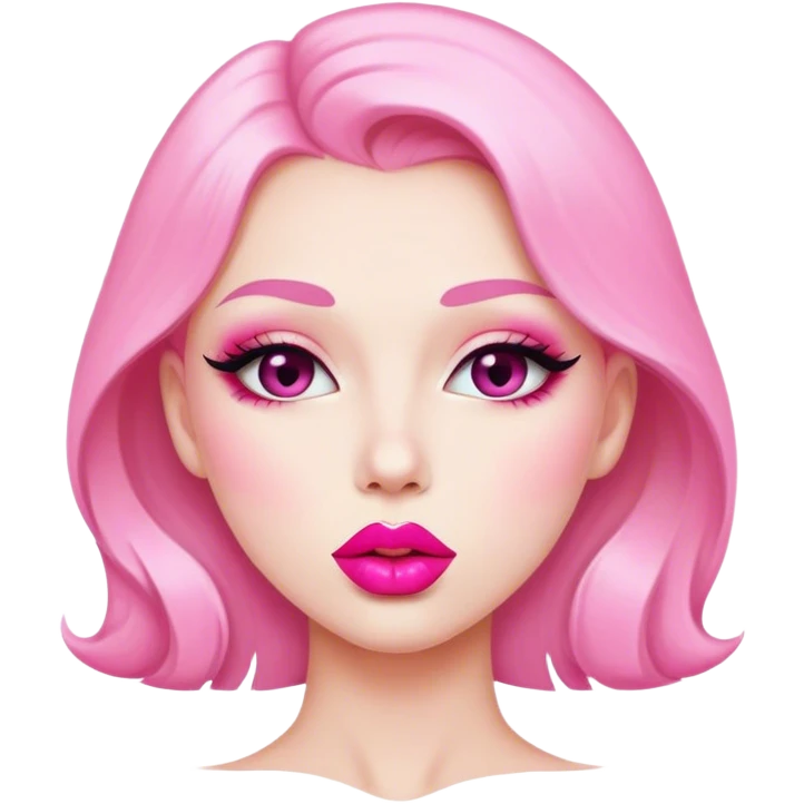 pink lipstick kiss emoji