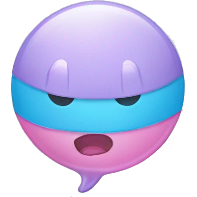 Blue piece of bubblegum emoji