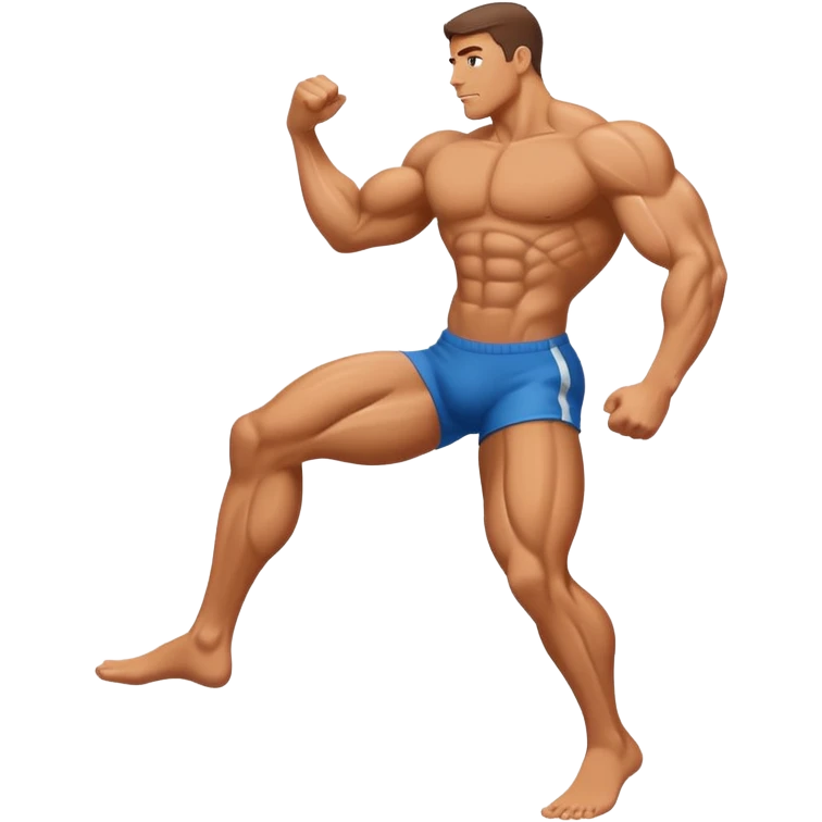 a muscular leg emoji