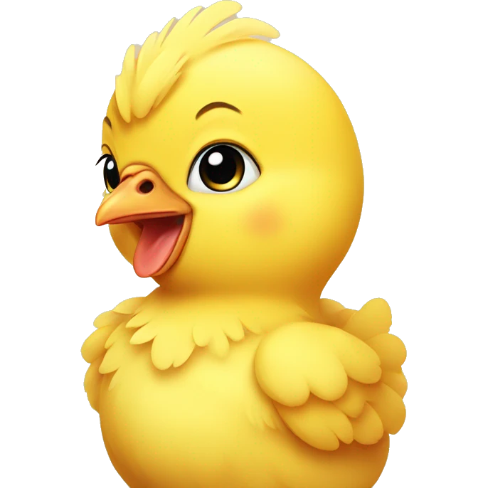 yellow cute baby chicken emoji