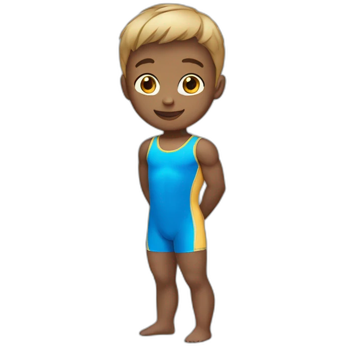 sporty boy in gymnast leotard emoji