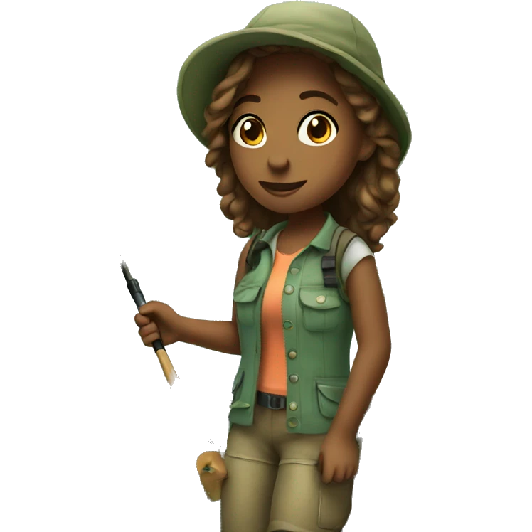 Girl going fishing emoji