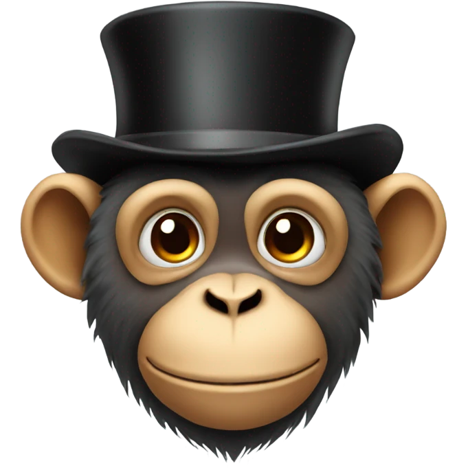 Monkey with top hat  emoji