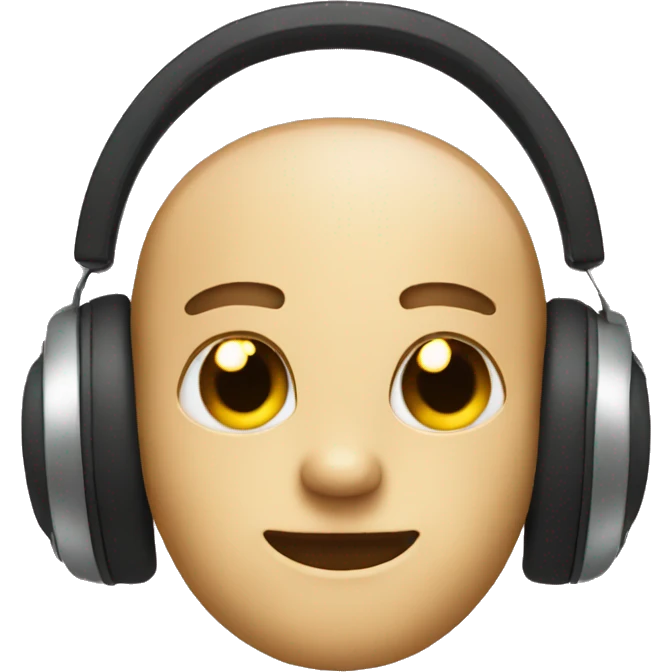 A cool emoji wear  a headphone  emoji