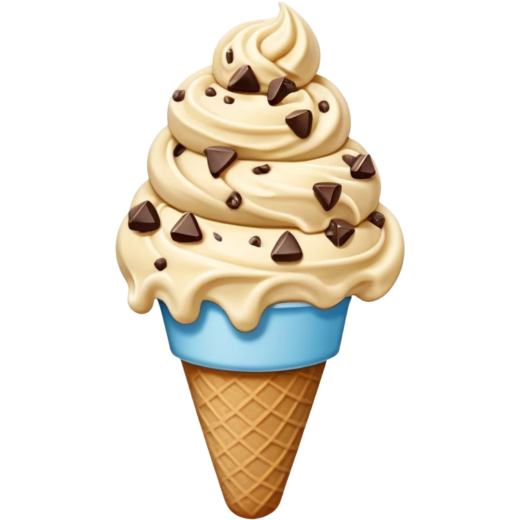 Cookie dough ice cream emoji