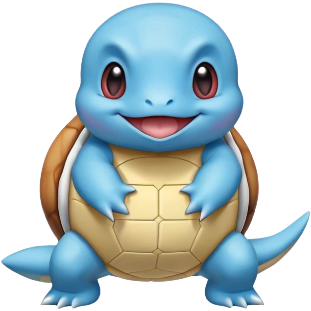 Squirtle with tongue out emoji