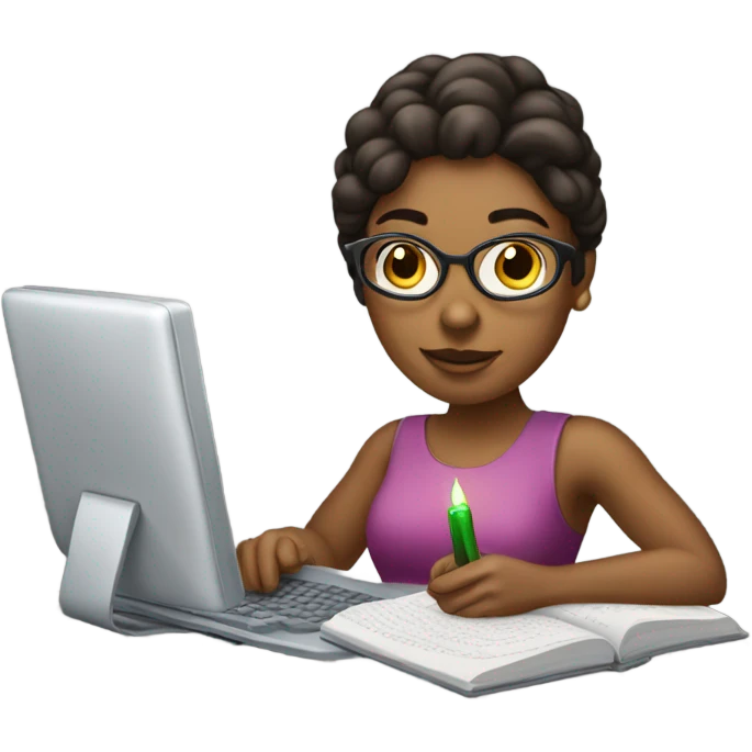 Computer science student woman, lighter skin   emoji