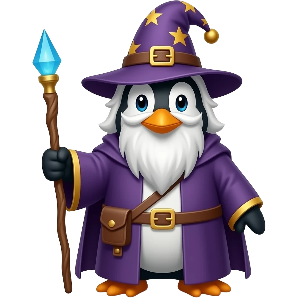 Penguin Wizard emoji