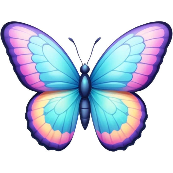 Pastel shiny whitish colorful pastel pastel bright light vibrant butterfly emoji