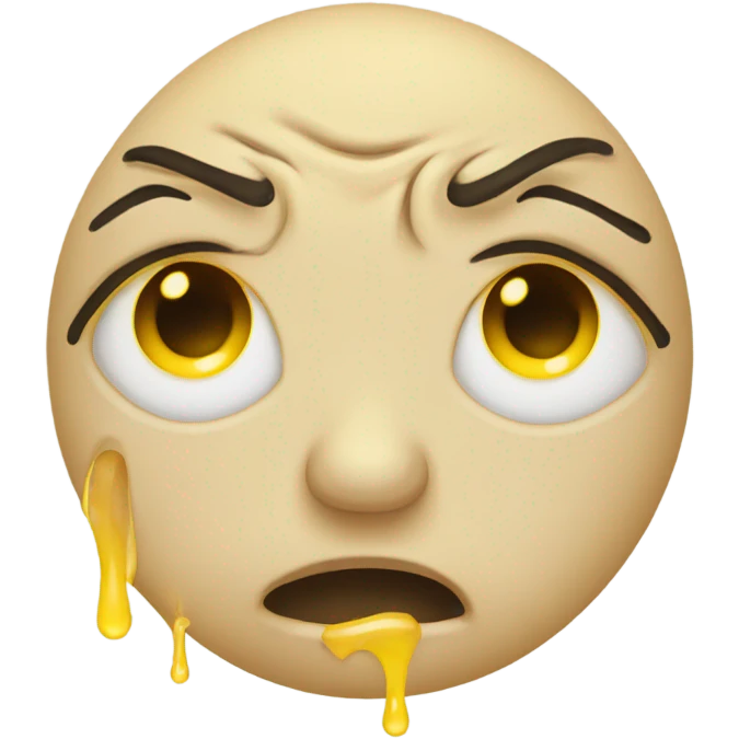 Crying yellow emoji with one eye emoji