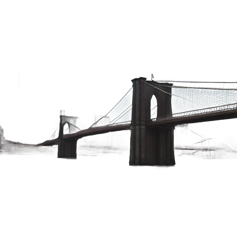 Brooklyn bridge seen from the sea emoji