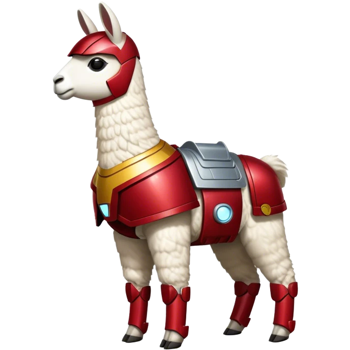 Llama with iron man armor emoji