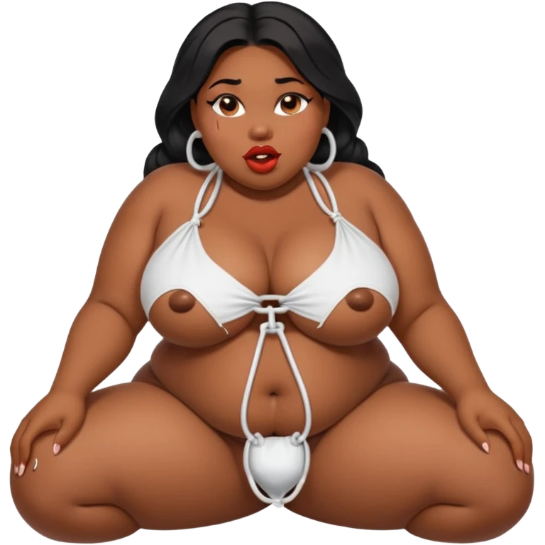 a sexy black BBW’s plump lips wide. She’s on her knees, cheeks hollow, drooling as she deepthroats. He explodes—hot cum floods her mouth, spilling in thick white ropes down her chin and dripping onto her , heaving tits and her vagina is open 
 emoji