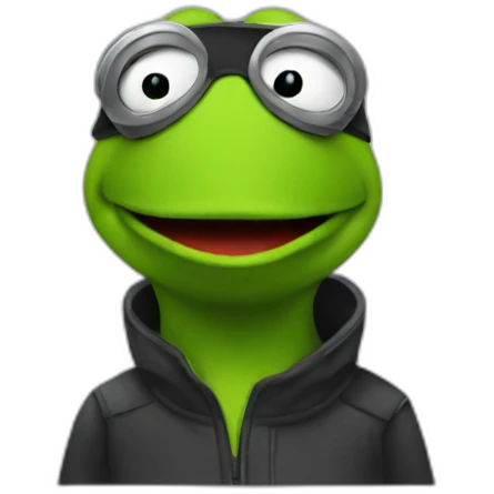 kermit with a mask emoji