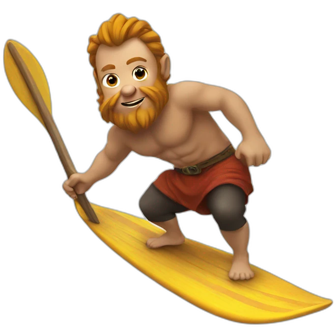 Dwarf surfing emoji