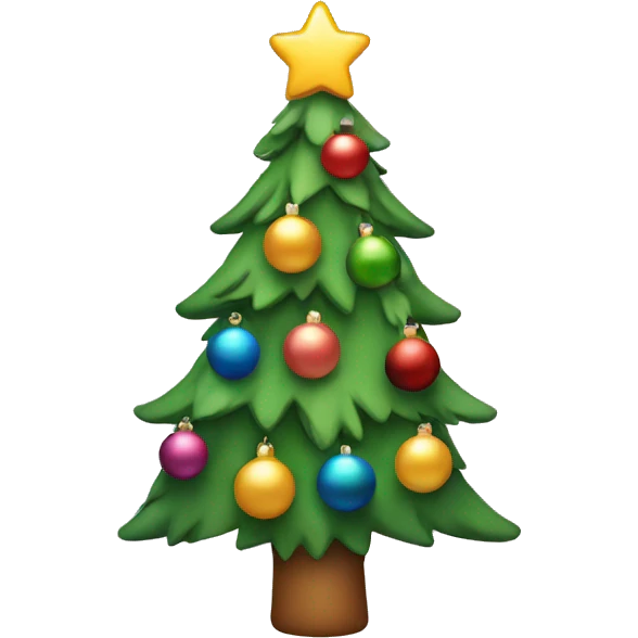 christmas tree with cute decorations  emoji