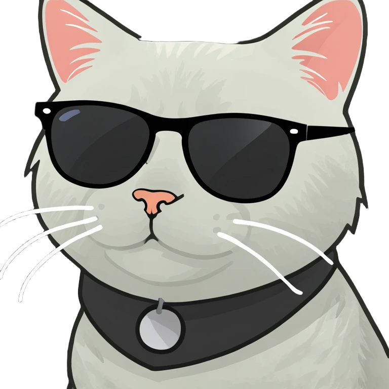 Cat with sunglasses emoji