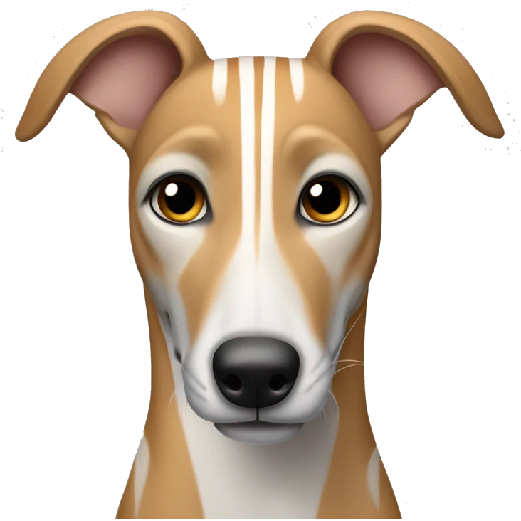 fawn tiger greyhound with grey stripe on its face emoji