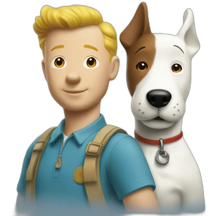 tintin and milou emoji