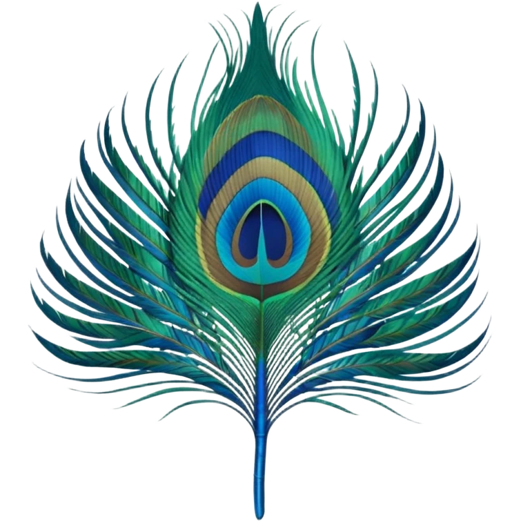 Peacock feather single simple emoji