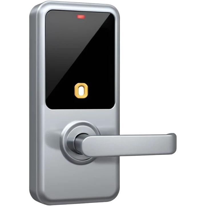 Electronic Door Lock System with card insert only screen no key hole emoji