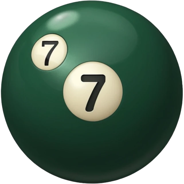 Pool table back ball with the number 7  emoji