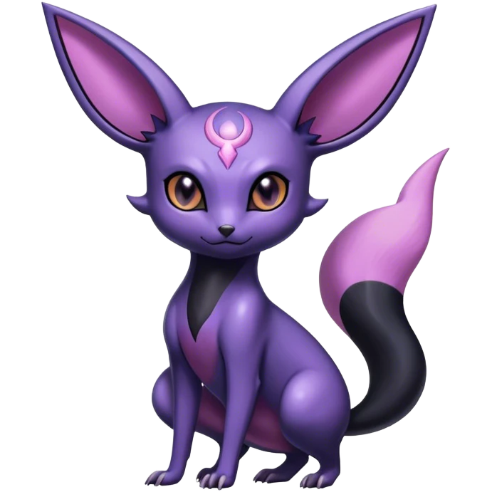 Shiny Dark Noibat-Espeon-Umbreon-Nidorino-fusion-hybrid full body emoji