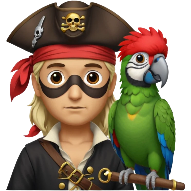 pirate and parrot emoji