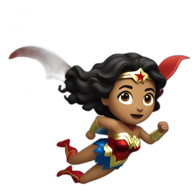 Wonderwoman fly in Space emoji