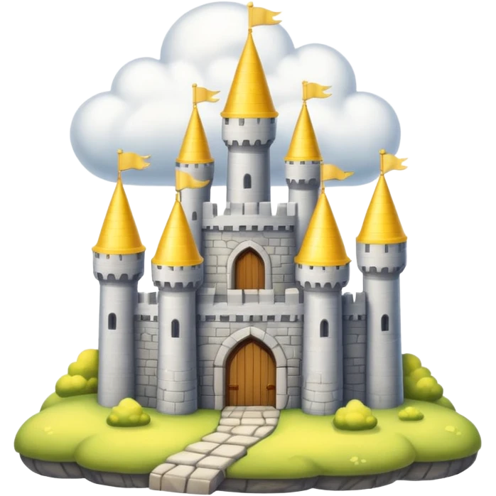 cloud yellow castle emoji