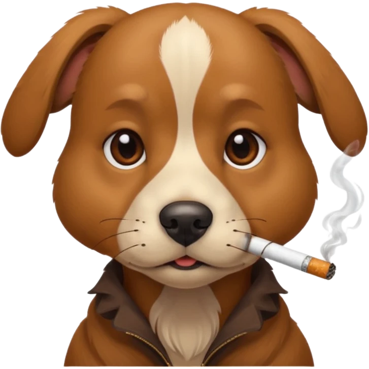 Dog smoking emoji