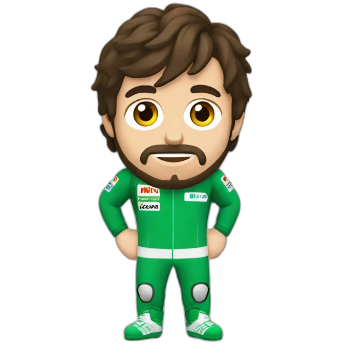 Fernando alonso con ropa verde emoji