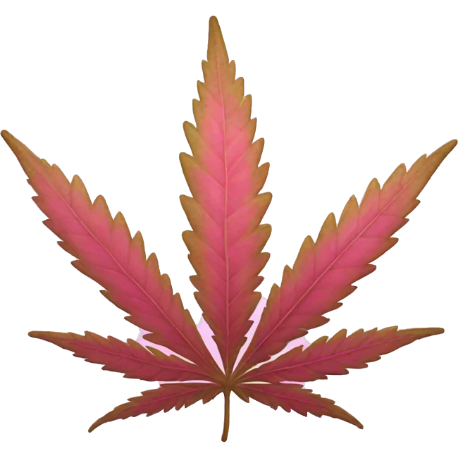 pink marijuana leaf emoji