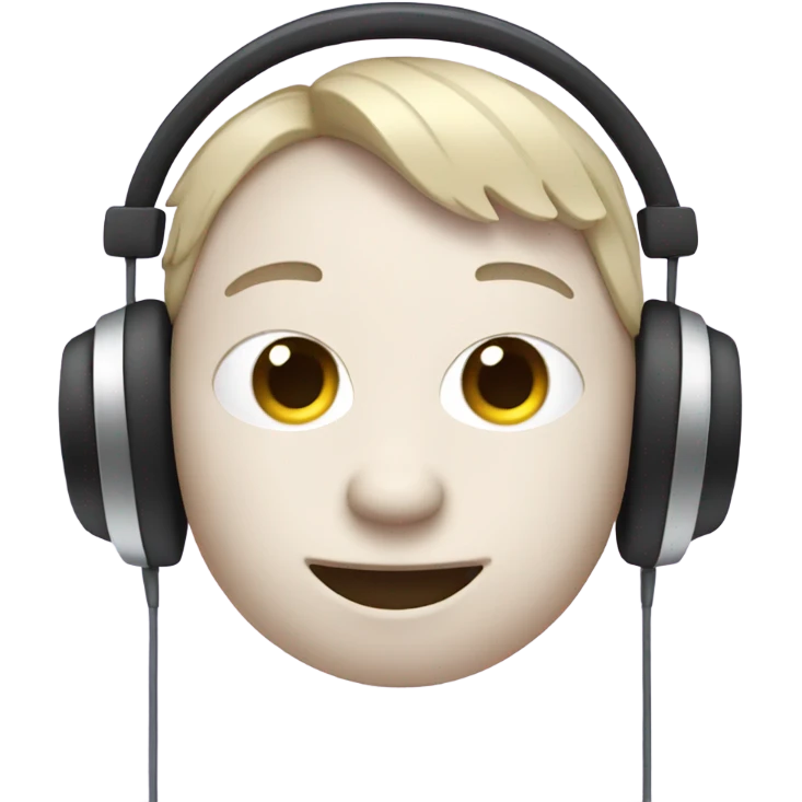Anemone with headphones emoji