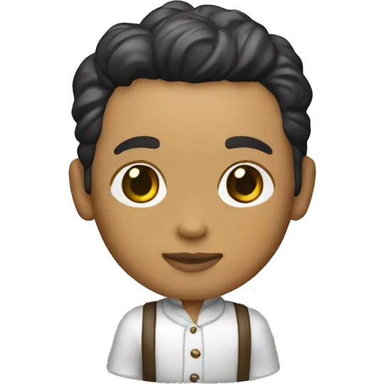 Funko cabello café y piel blanca  emoji