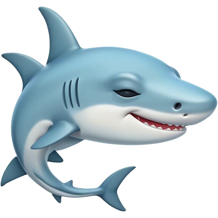 Meme-Worthy Cute Sleeping Hammerhead Shark Portrait Emoji, Head and body resting peacefully with a contented expression, showcasing its uniquely shaped hammerhead with closed, serene eyes and a relaxed, streamlined form, Simplified yet adorably endearing features, highly detailed, glowing with a soft, drowsy ocean light, high shine, relaxed and utterly lovable, stylized with an air of playful laziness, soft glowing outline, capturing the essence of a sleeping hammerhead that feels destined to become the next viral icon of adorable slumber! emoji