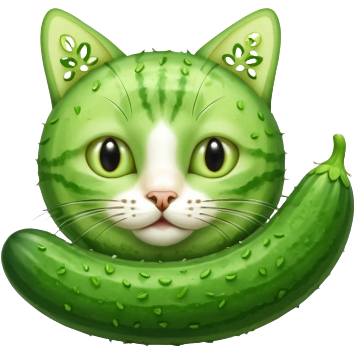 Cucumber cat emoji