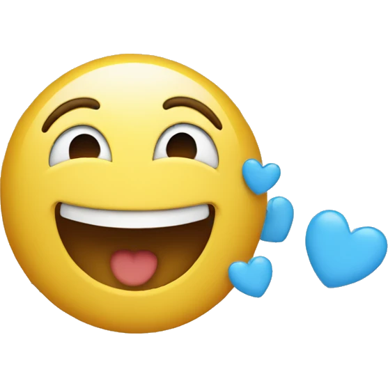 Smiling Face with Blue Hearts emoji