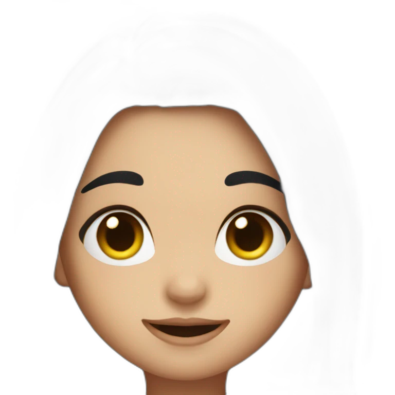 cute witch with long dark brow hair emoji