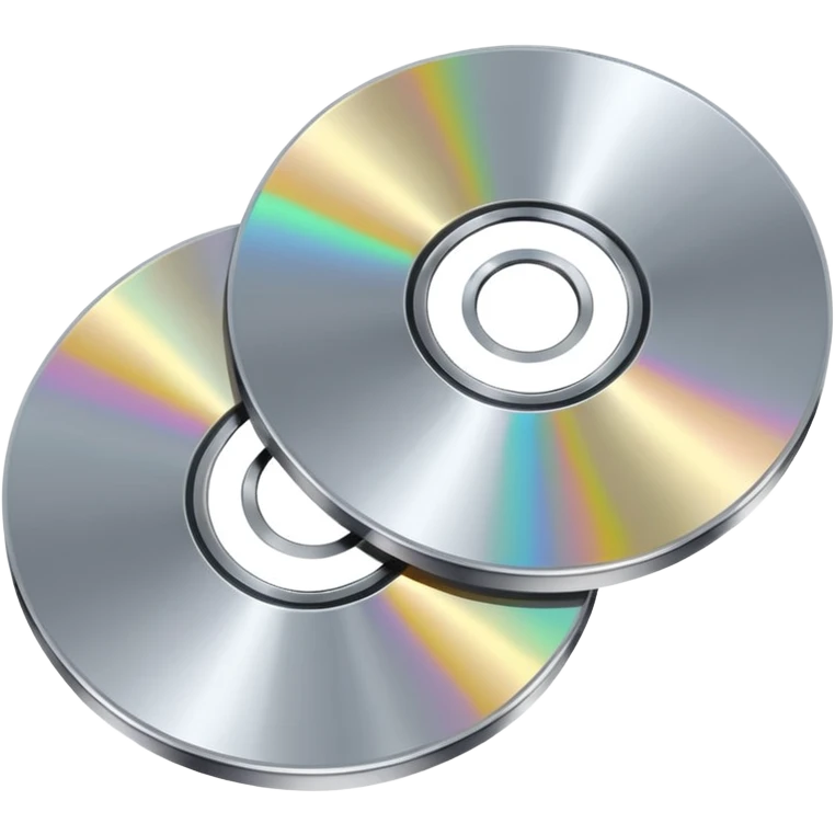 two metal computer disks emoji