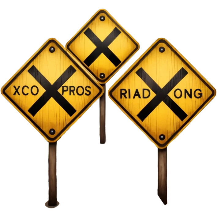 Railroad crossing  emoji